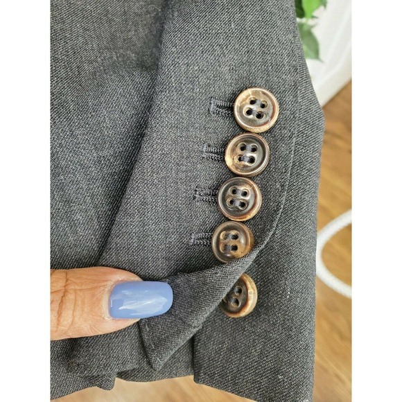 Dsquared2 Women's Solid Gray Wool Long Sleeve Single Breasted Blazer Size 46 - Picture 4 of 12